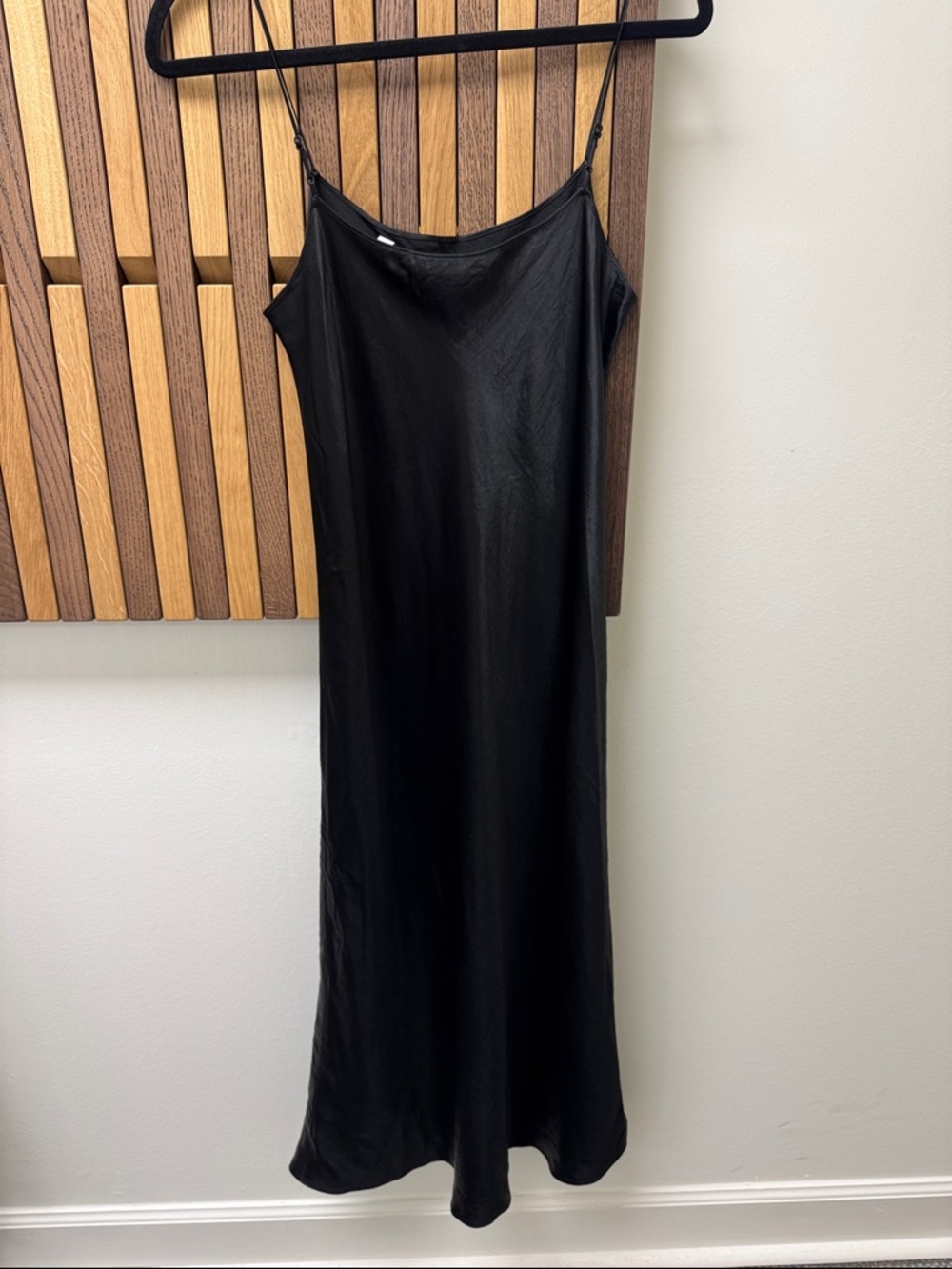 Vince Black Satin Midi Slip Dress, size S - Picture 7 of 7